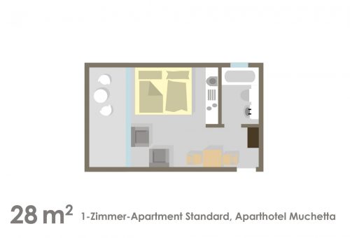 Einzimmer-Apartment Standard - Aparthotel Muchetta