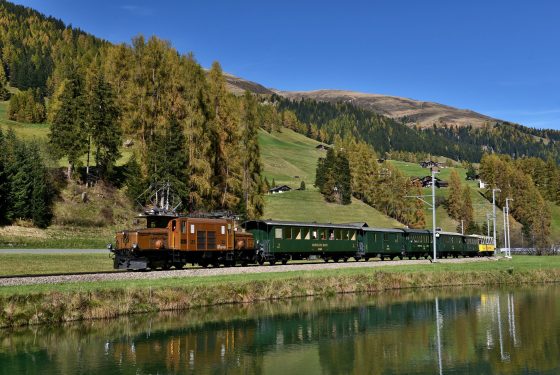Nostalgiezug Rhätische Bahn - Davos Wiesen